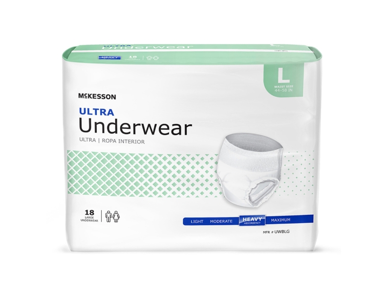 Absorbent Underwear McKesson Ultra Pull On with Tear Away Seams Adult Large Unisex Disposable Heavy Absorbency Product Image